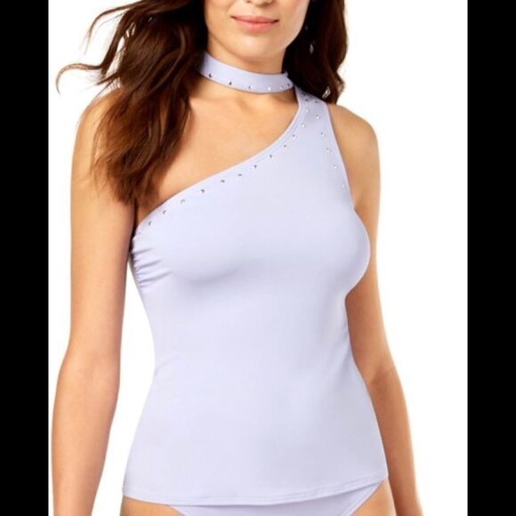 Michael Kors Lilac studded choker tankini set - Picture 3 of 9